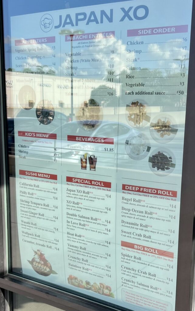 Japan XO Menu 8